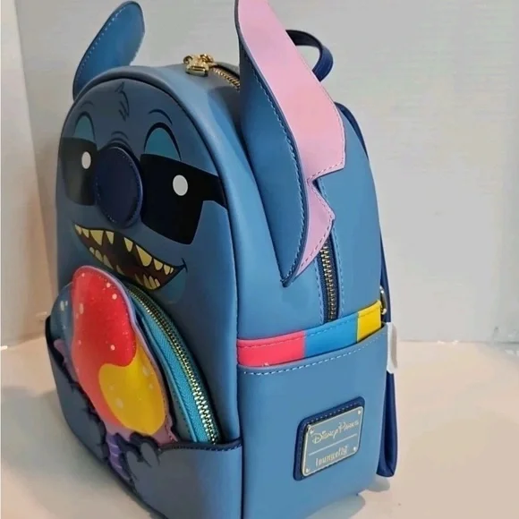 Disney Aulani Resort Exclusive Stitch Scented Shave Ice LoungeflyBackpack NWT